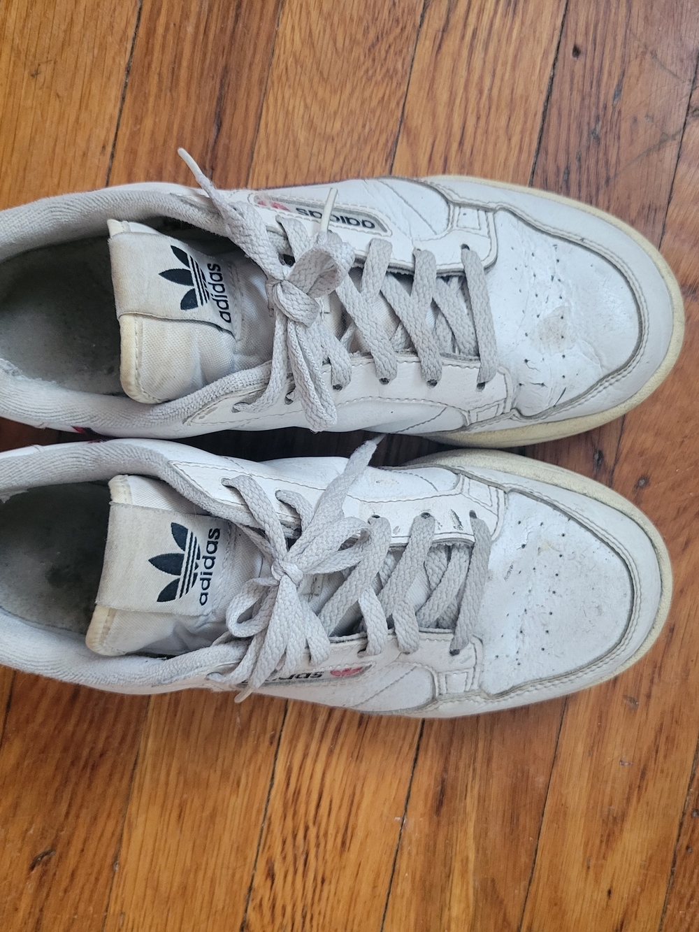 Adidas Worn-In White Low-Top Sneakers